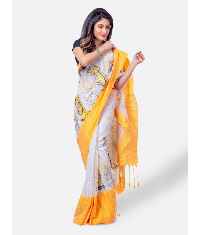 Bengal Handloom Cotton Saree Pure Tant Khadi Sarei Online Desh Bidesh